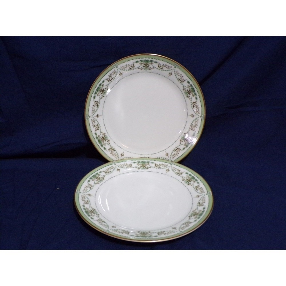 Vintage Tirschenreuth Trianon "Florance" Porcelain 1838 Salad Plates Set‎ of 2